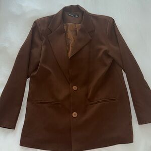 Brown boo-hoo blazer